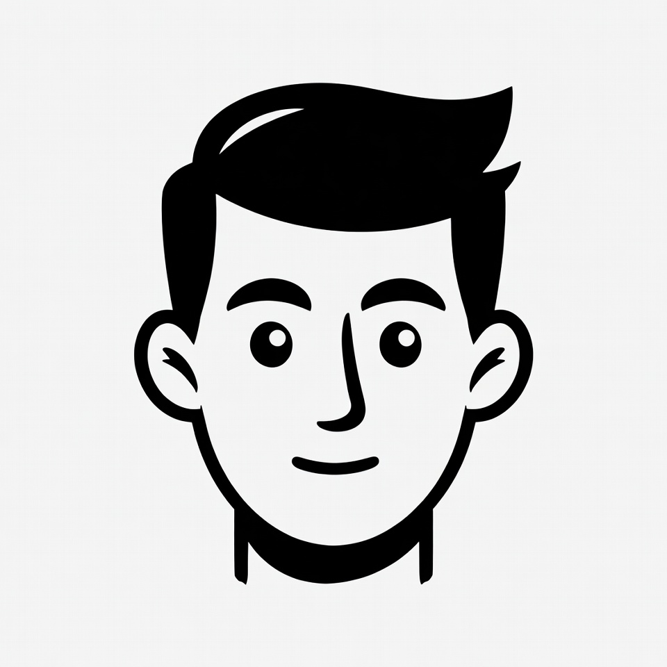 Cartoon smiling man face Cartoon smiling man face