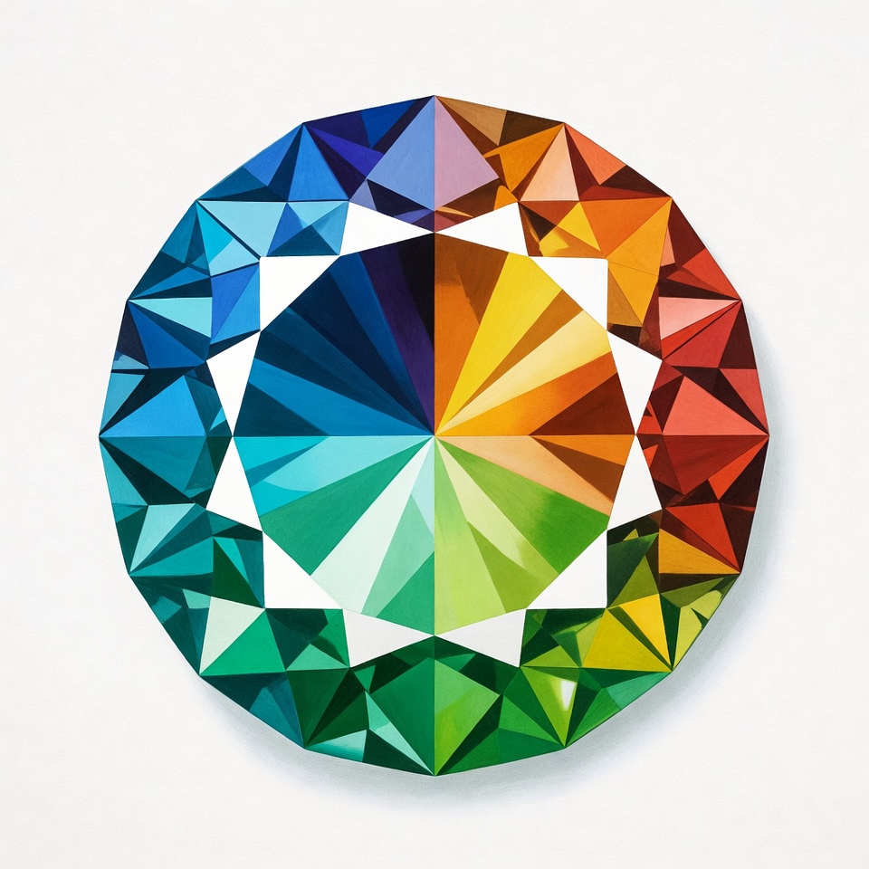 Colorful Geometric Diamond Shape Colorful Geometric Diamond Shape