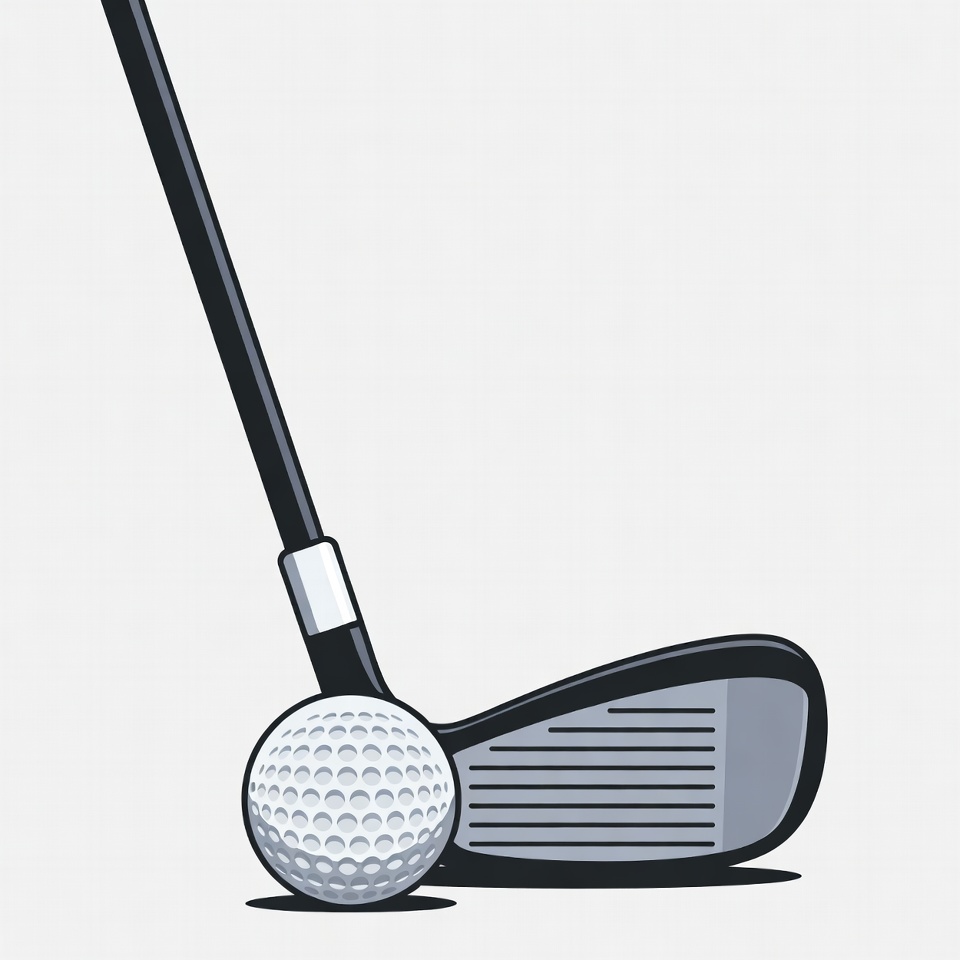 Golf club and ball illustration Golf club and ball illustration