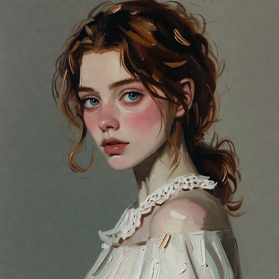 Portrait of young woman with red hair Portrait of young woman with red hair