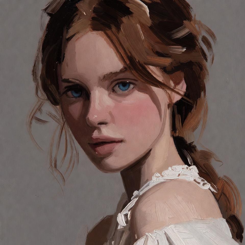 Redhead woman with blue eyes Redhead woman with blue eyes