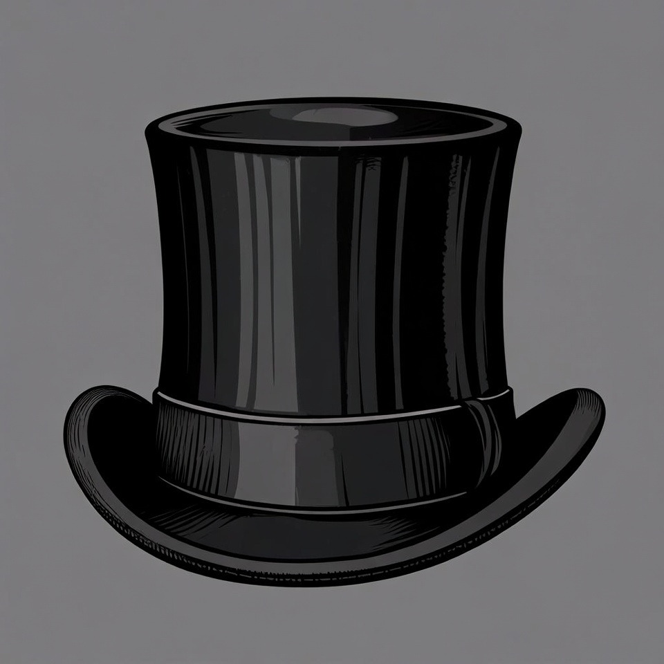 Black Top Hat Illustration Black Top Hat Illustration