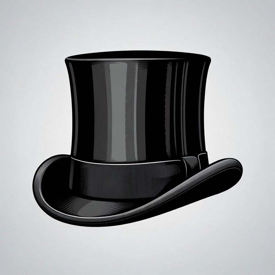 Black Top Hat Illustration Black Top Hat Illustration
