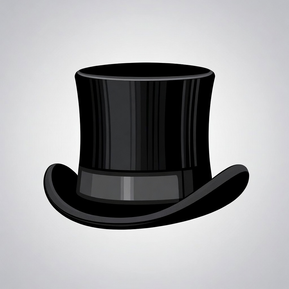 Black Top Hat Illustration Black Top Hat Illustration