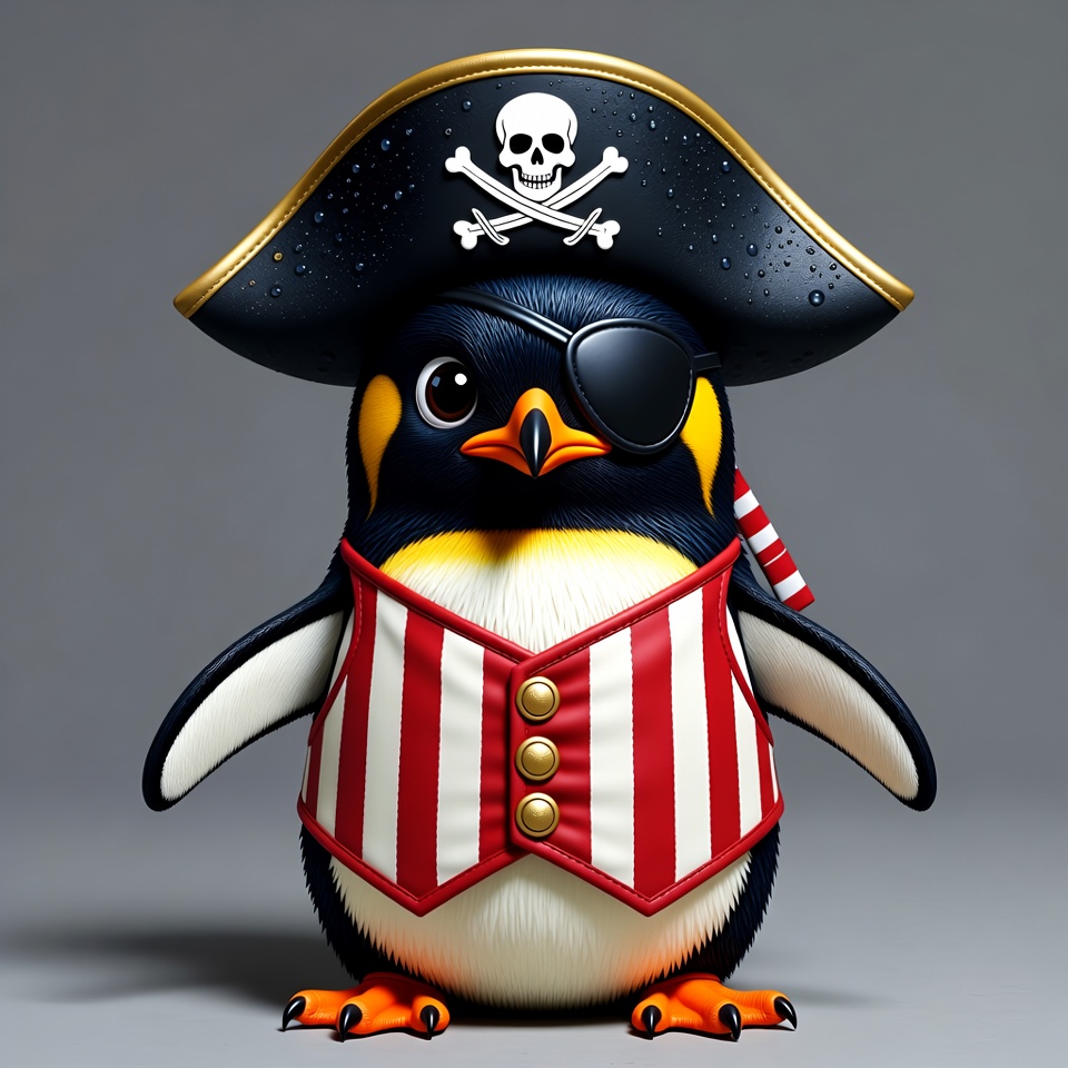 Pirate Penguin Wearing Eye Patch Pirate Penguin Wearing Eye Patch