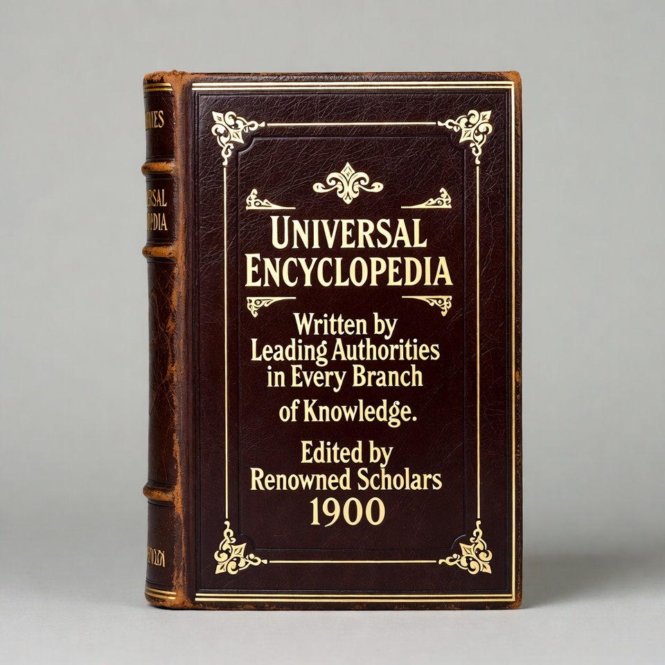 Universal Encyclopedia 1900 Leather Book Universal Encyclopedia 1900 Leather Book