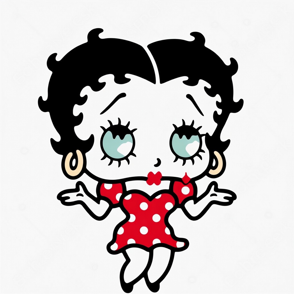 Betty Boop crying with arms outstretched Betty Boop crying with arms outstretched
