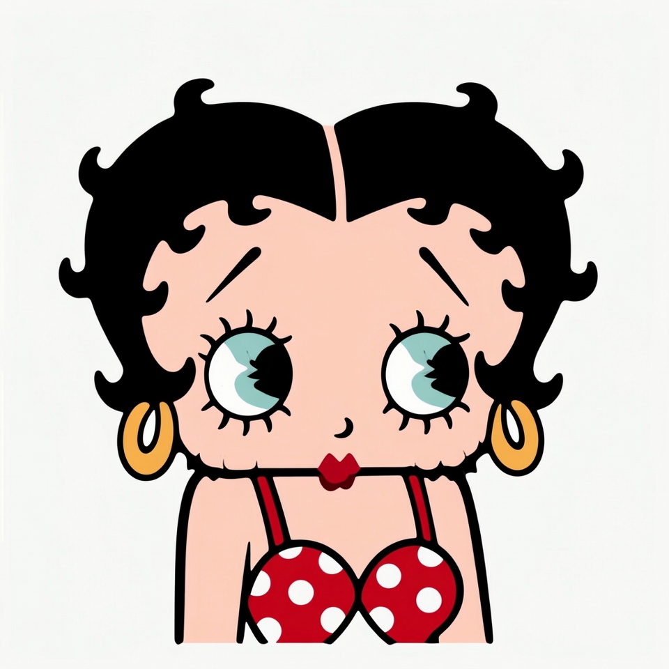 Betty Boop cartoon portrait Betty Boop cartoon portrait