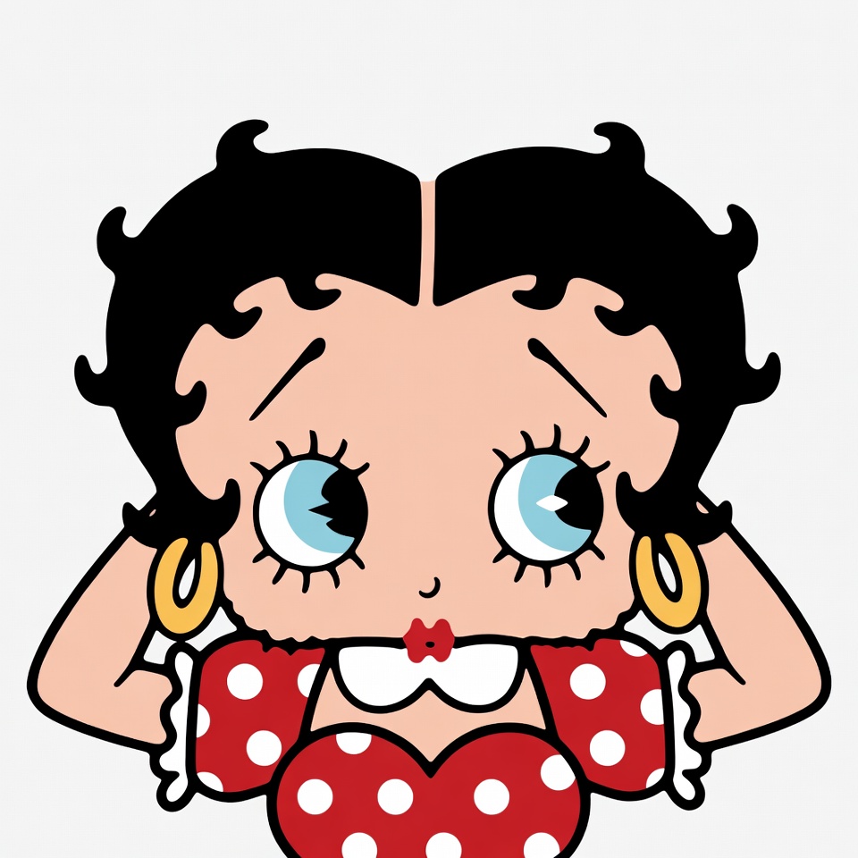 Betty Boop winking with hands on cheeks Betty Boop winking with hands on cheeks