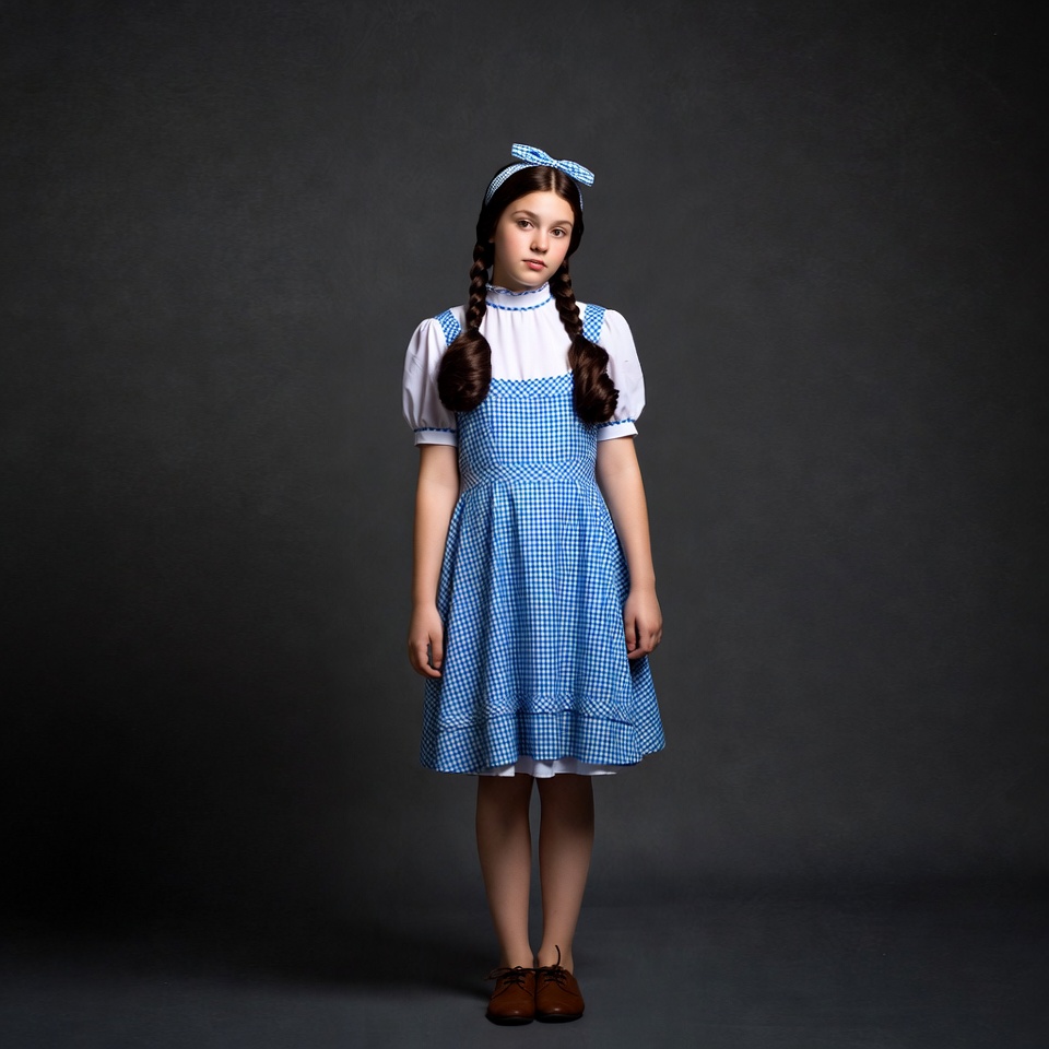 Girl in blue Dorothy costume Girl in blue Dorothy costume