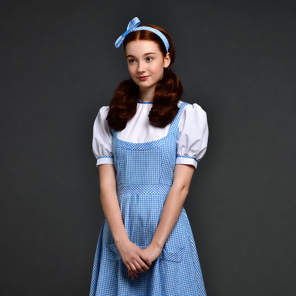 Girl in Dorothy Wizard of Oz dress Girl in Dorothy Wizard of Oz dress
