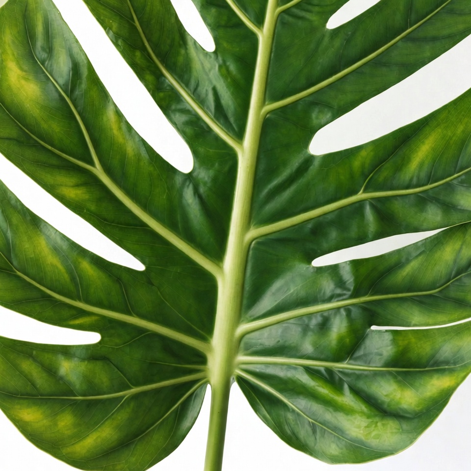 Monstera Leaf on White Background Monstera Leaf on White Background