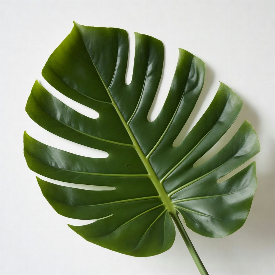 Monstera Leaf on White Background Monstera Leaf on White Background