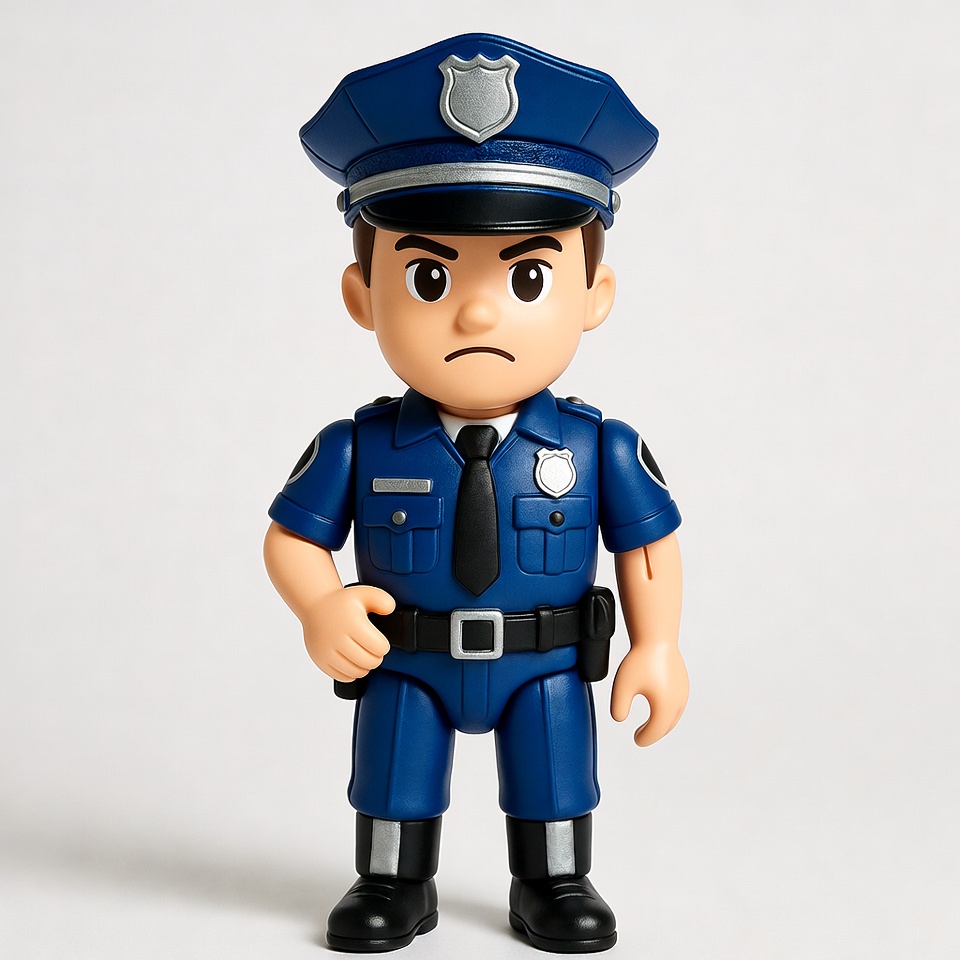 Chibi Police Officer Toy Figure Chibi Police Officer Toy Figure