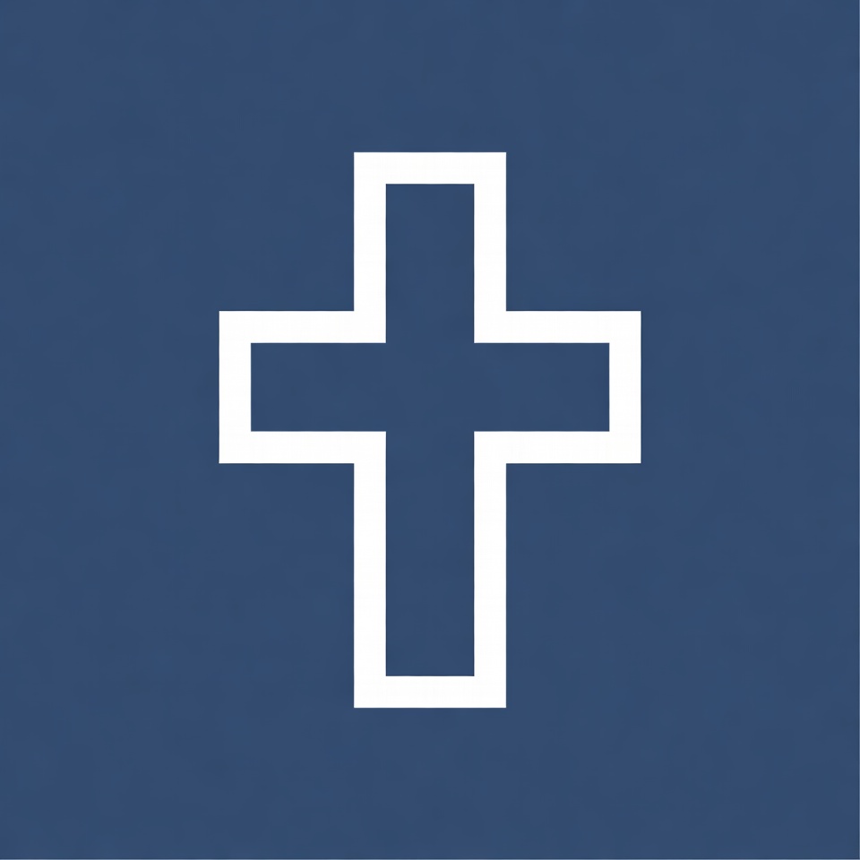 White Cross on Navy Blue Background White Cross on Navy Blue Background