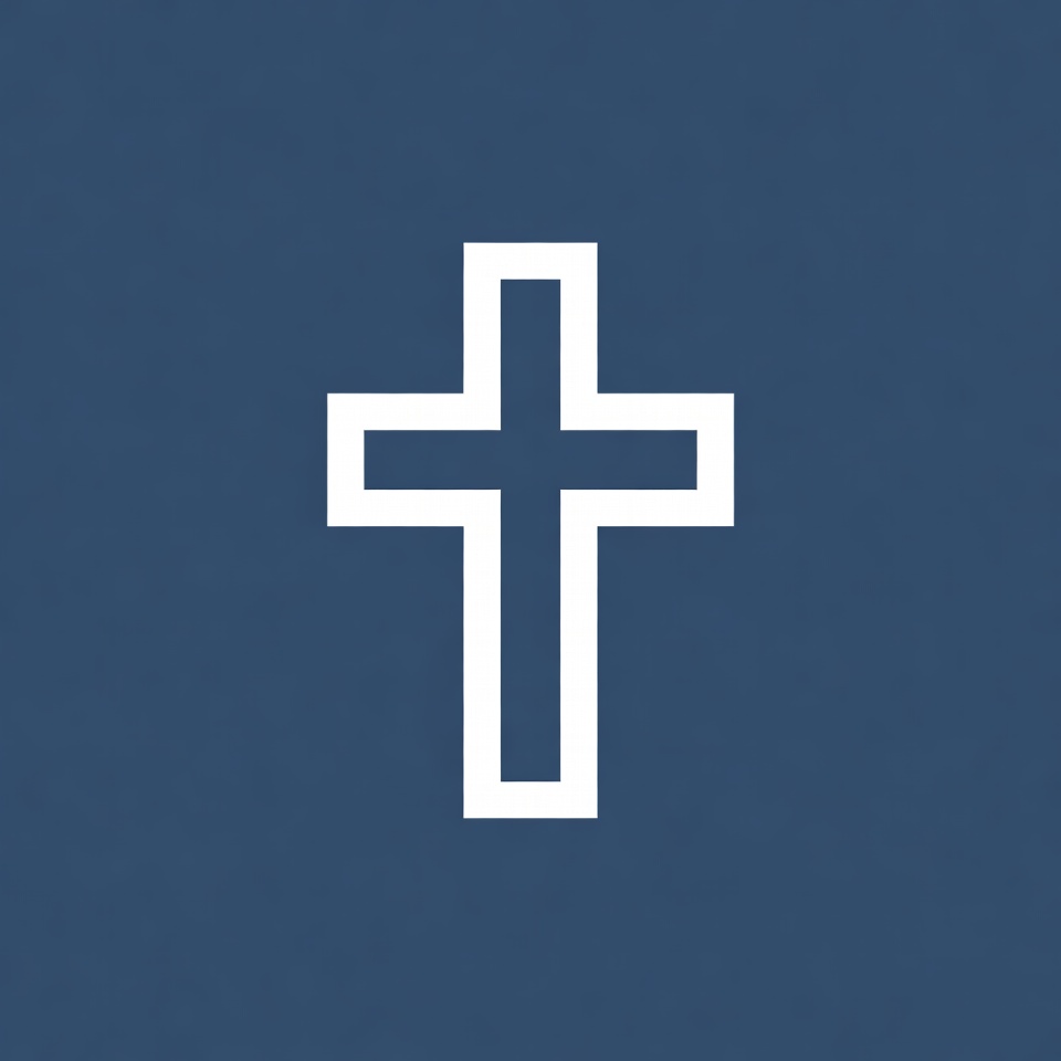 White Cross on Navy Background White Cross on Navy Background