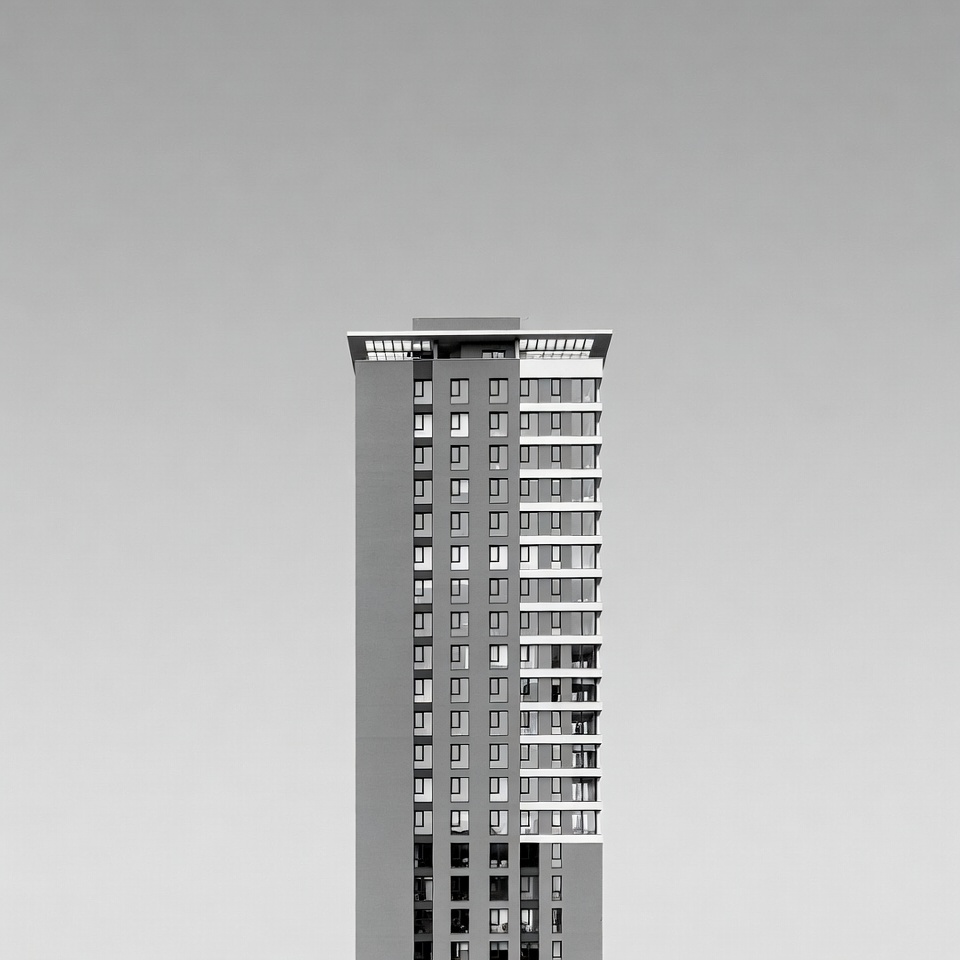 Modern Tall Building Isolated Modern Tall Building Isolated