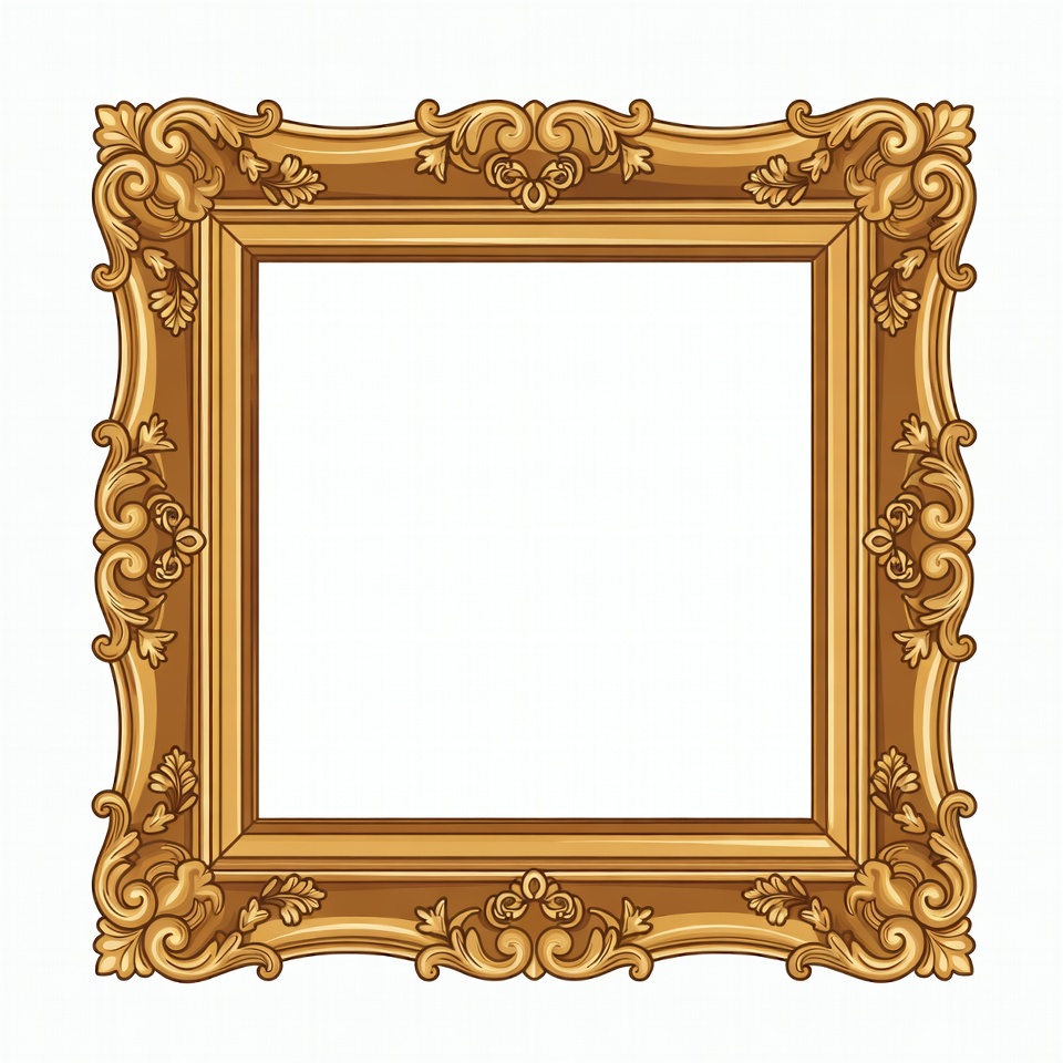 Ornate Golden Picture Frame Ornate Golden Picture Frame