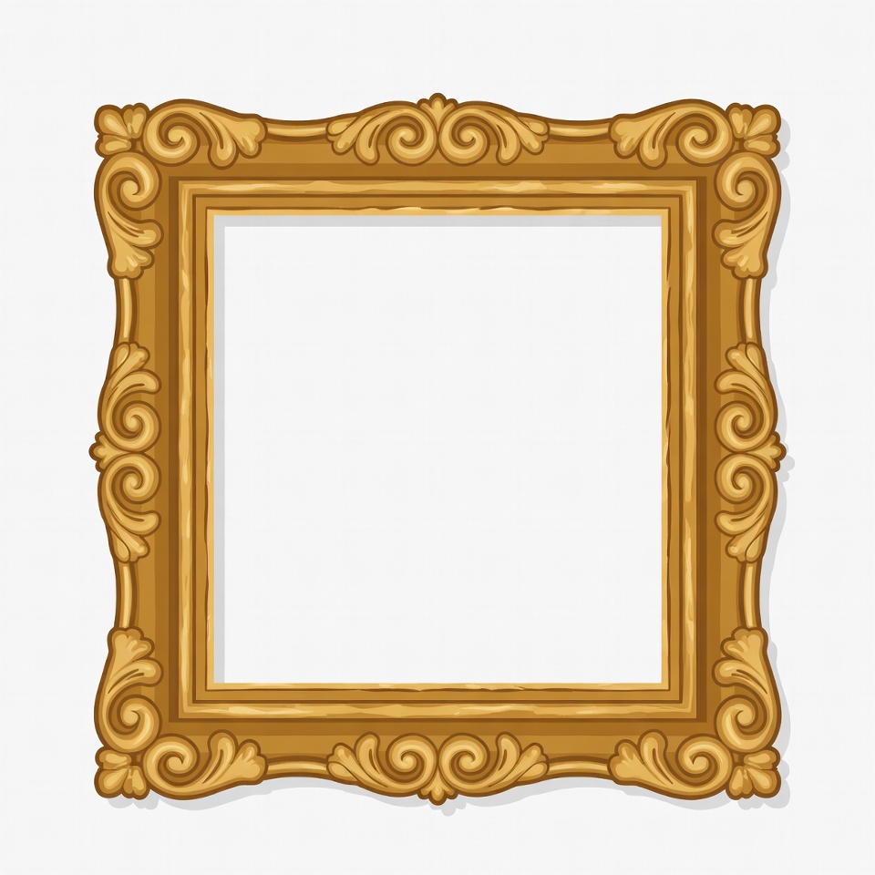 Ornate Golden Picture Frame Ornate Golden Picture Frame