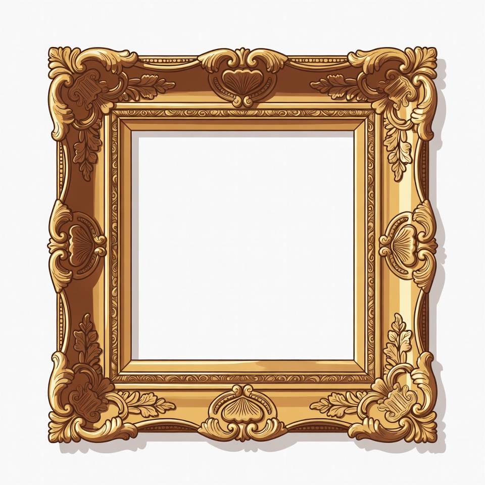 Ornate Gold Picture Frame Ornate Gold Picture Frame