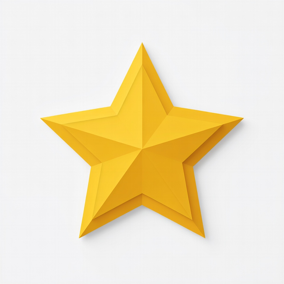 Yellow 3D Paper Star Yellow 3D Paper Star