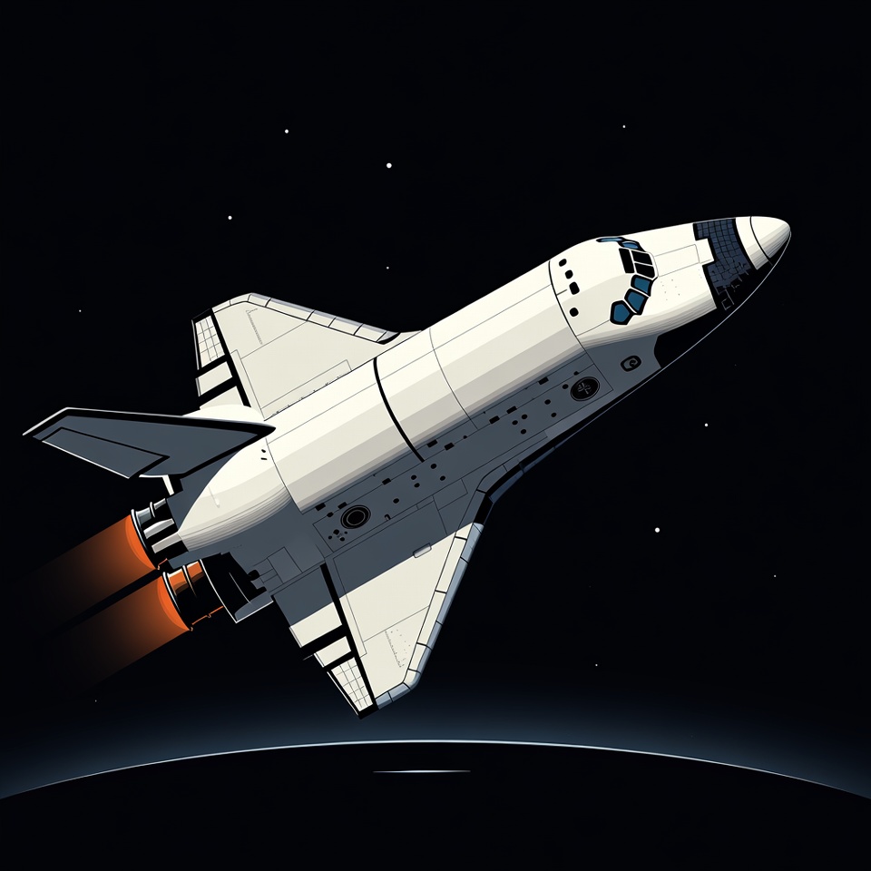 Space Shuttle Launching into Space Space Shuttle Launching into Space