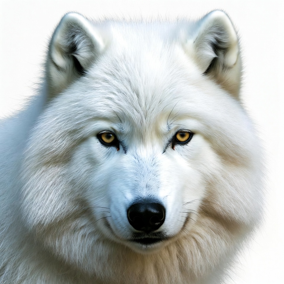 White Arctic Wolf Closeup White Arctic Wolf Closeup
