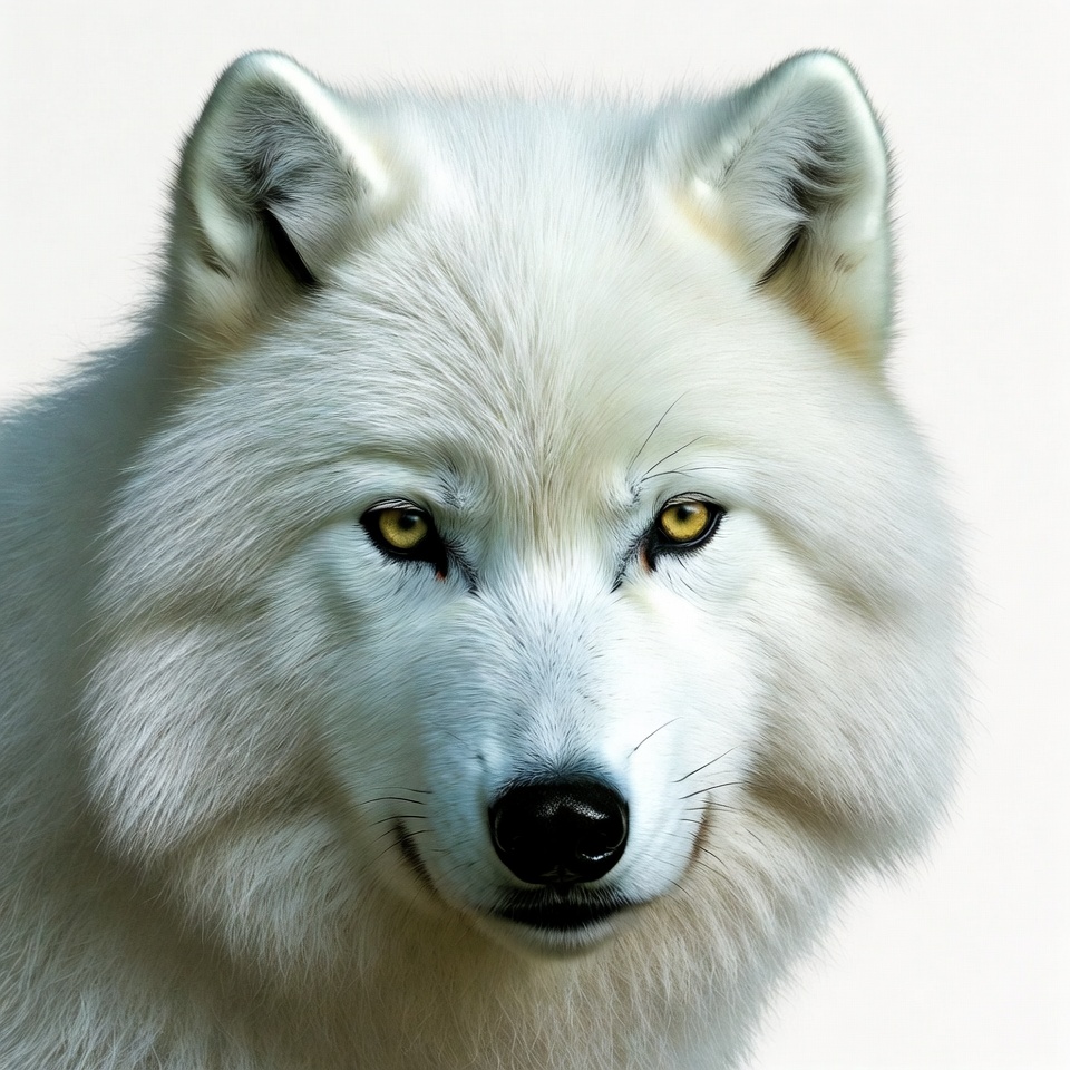 White wolf with yellow eyes White wolf with yellow eyes