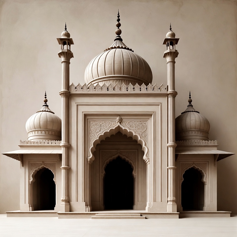 Ornate beige mosque architecture Ornate beige mosque architecture