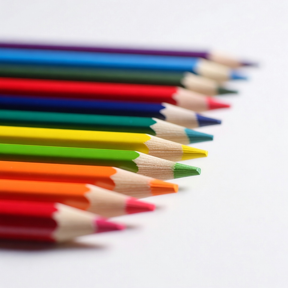 Colorful pencils on white background Colorful pencils on white background