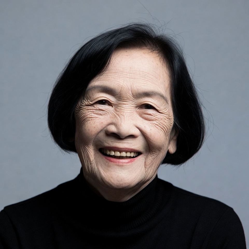 Smiling Asian elderly woman Smiling Asian elderly woman