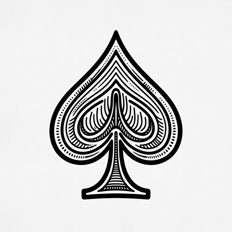 Black Spade Suit Symbol Black Spade Suit Symbol