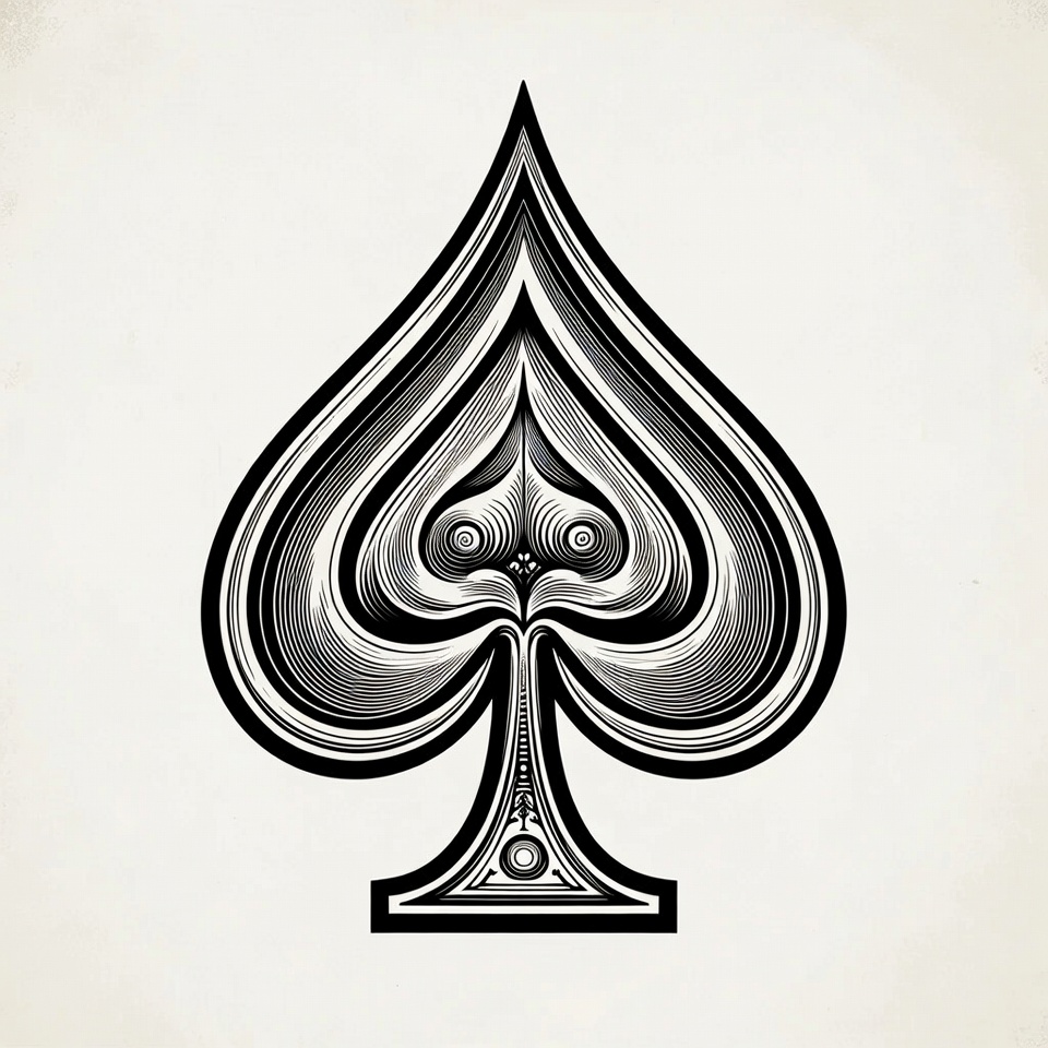 Black Spade Suit Symbol Black Spade Suit Symbol