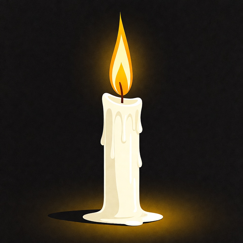 Burning Candle Illustration Burning Candle Illustration