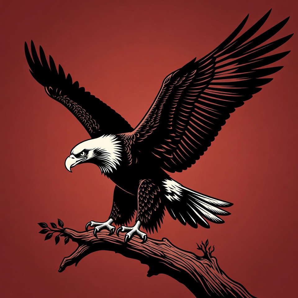 Bald Eagle Perched on Branch Bald Eagle Perched on Branch