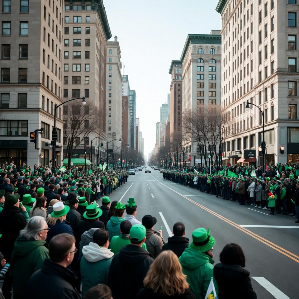 St. Patrick's Day Parade Crowd St. Patrick's Day Parade Crowd