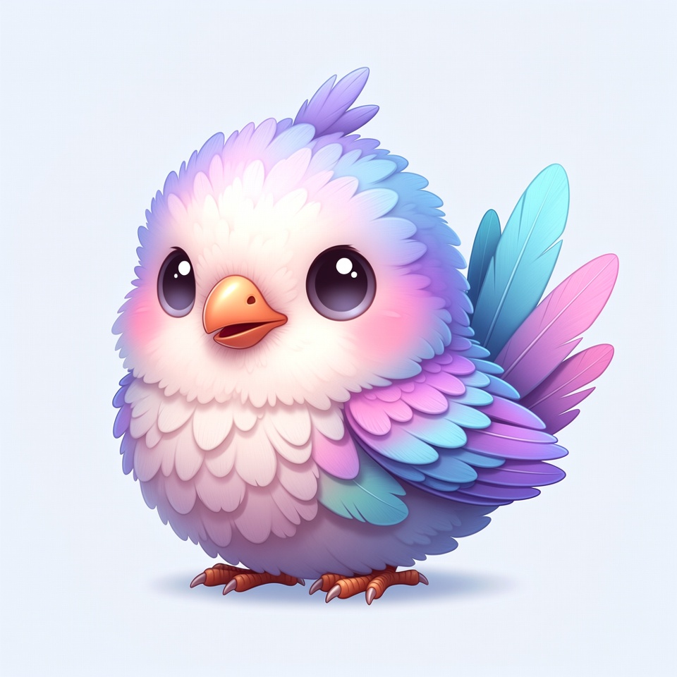 Cute purple baby bird illustration Cute purple baby bird illustration