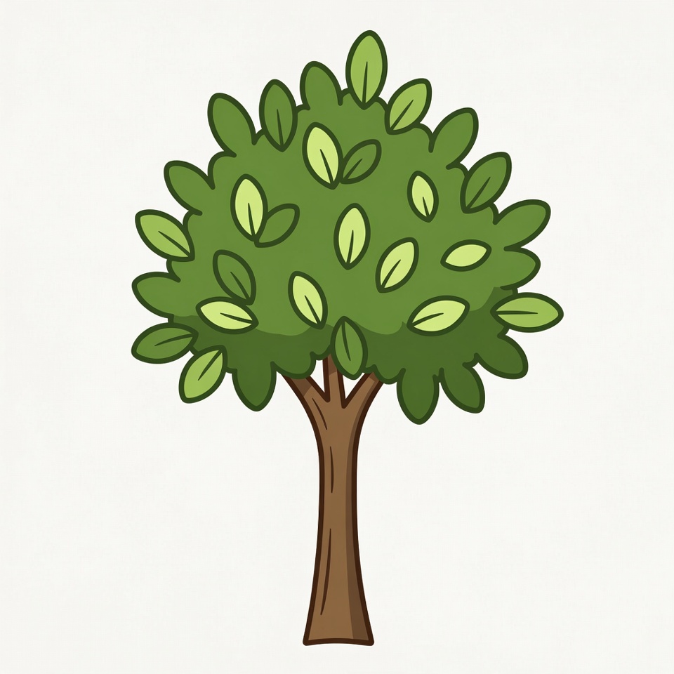 Green Tree Illustration Green Tree Illustration
