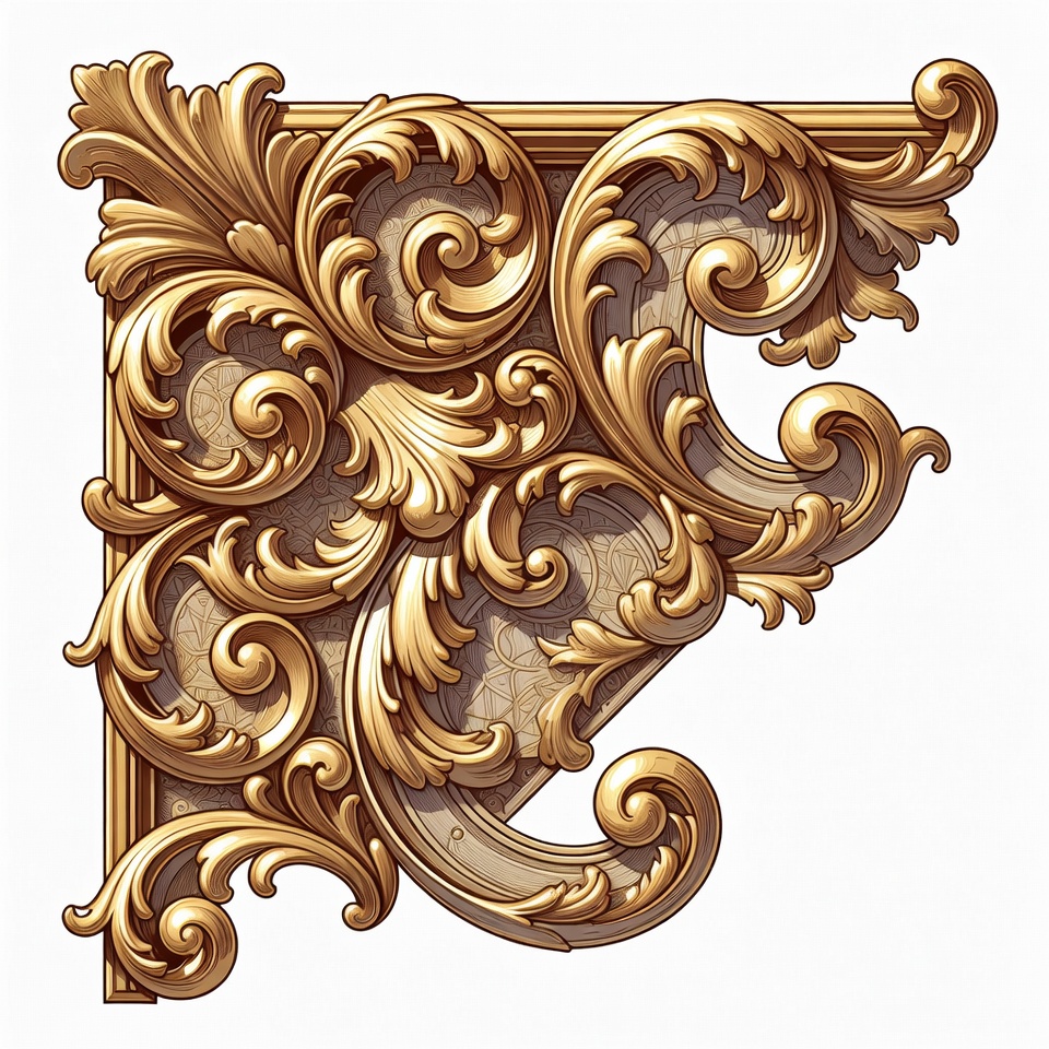 Ornate Gold Corner Design Ornate Gold Corner Design