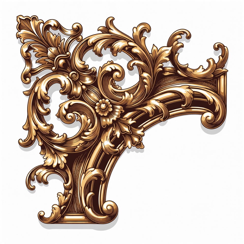 Gold Ornate Corner Design Gold Ornate Corner Design