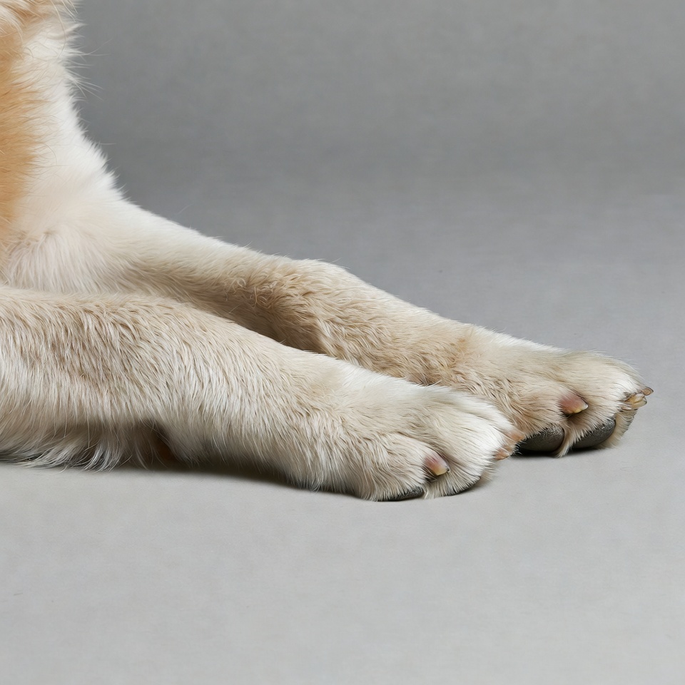 Golden Retriever paws close-up Golden Retriever paws close-up