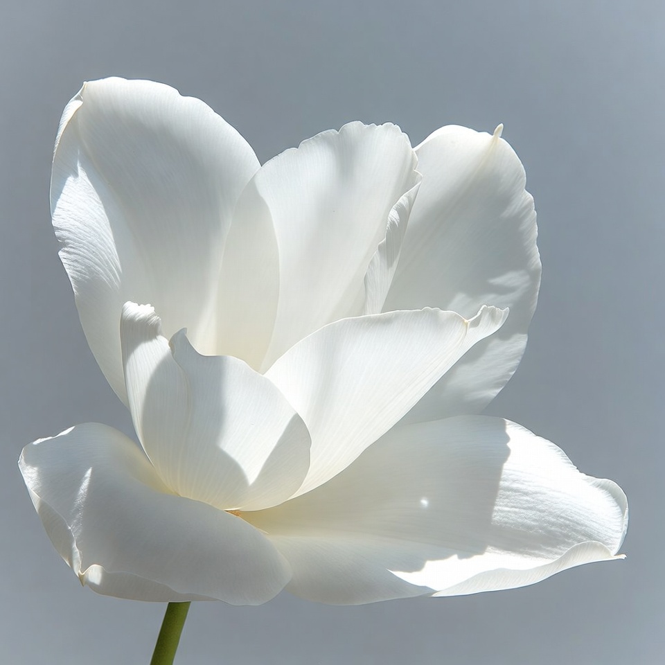 White Tulip Flower Blooming White Tulip Flower Blooming