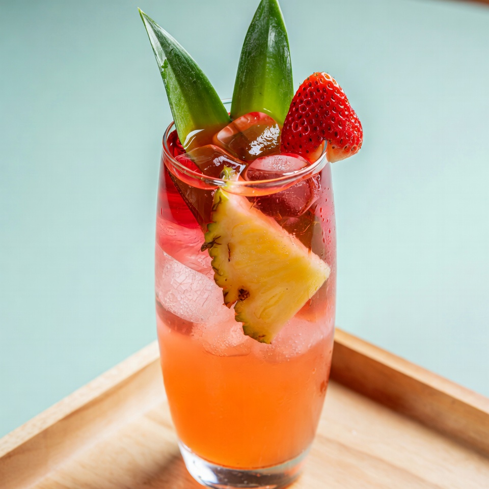 Pineapple Strawberry Tropical Drink Pineapple Strawberry Tropical Drink