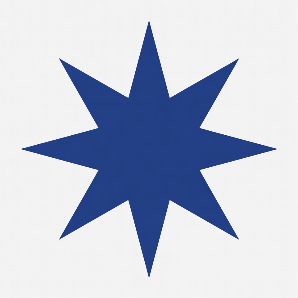 Blue Nine-Pointed Star Blue Nine-Pointed Star
