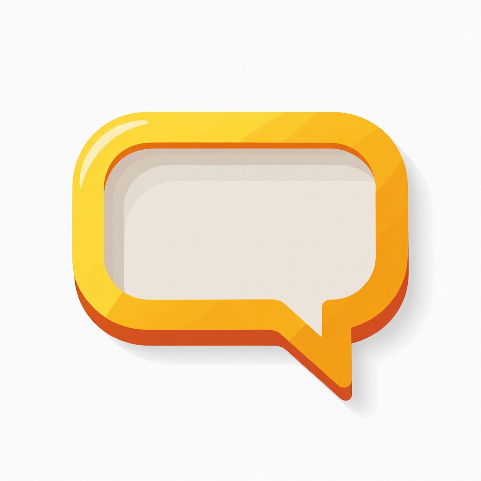 3D Yellow Empty Speech Bubble 3D Yellow Empty Speech Bubble