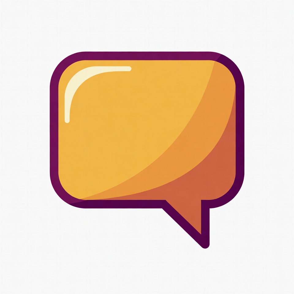 Orange Speech Bubble Icon Orange Speech Bubble Icon