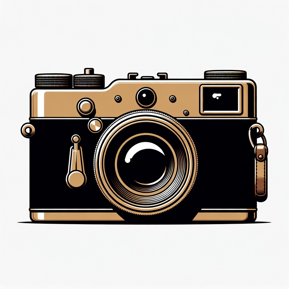 Vintage Rangefinder Camera Illustration Vintage Rangefinder Camera Illustration