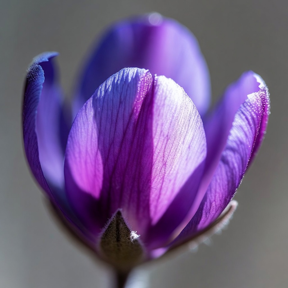 Purple Crocus Flower Blooming Purple Crocus Flower Blooming