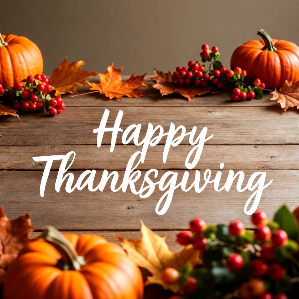 Happy Thanksgiving Pumpkins and Leaves Happy Thanksgiving Pumpkins and Leaves