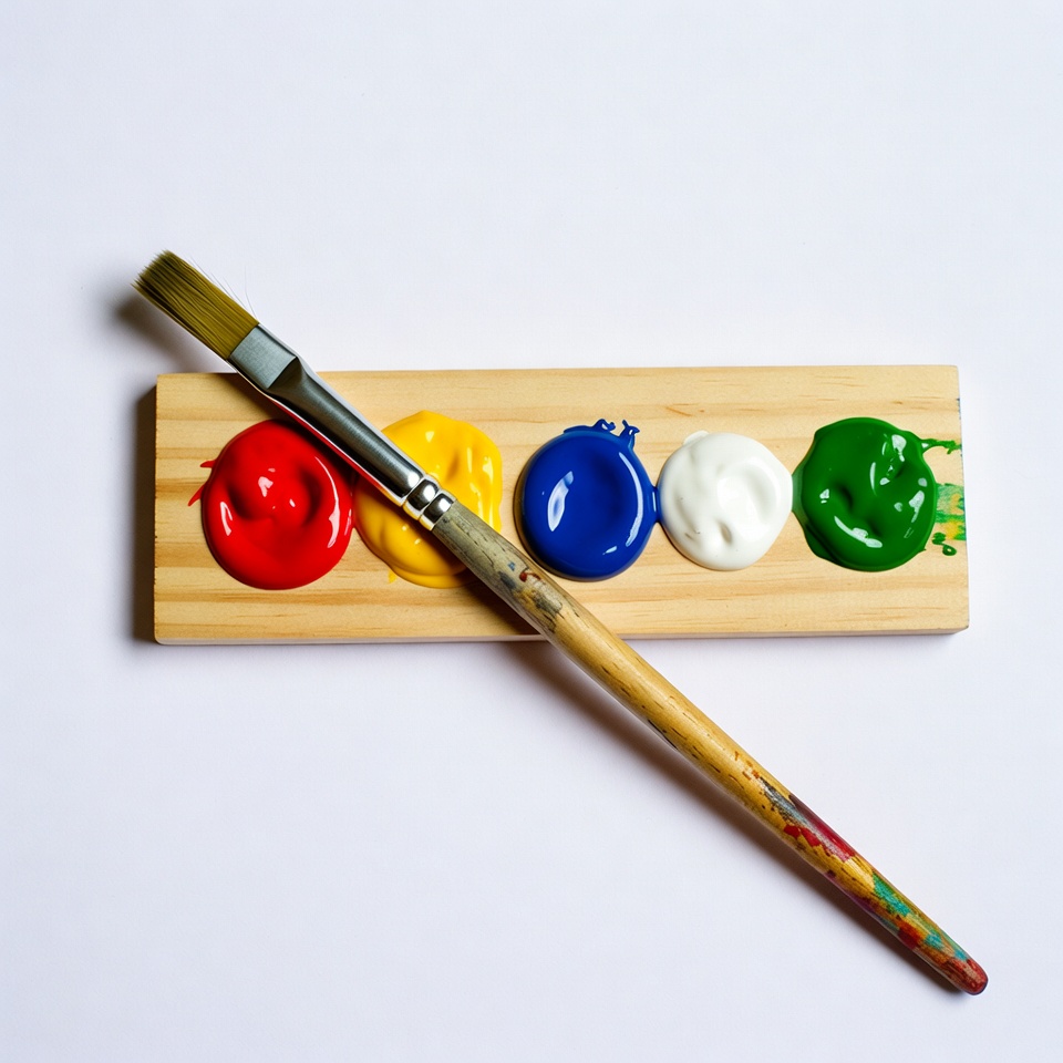 Paintbrush and Color Palette Paintbrush and Color Palette